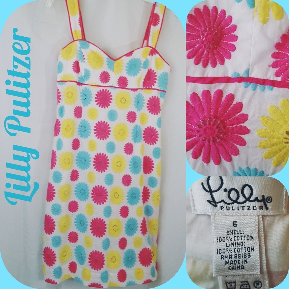 Lilly Pulitzer Dress Sundress Floral Sz 6